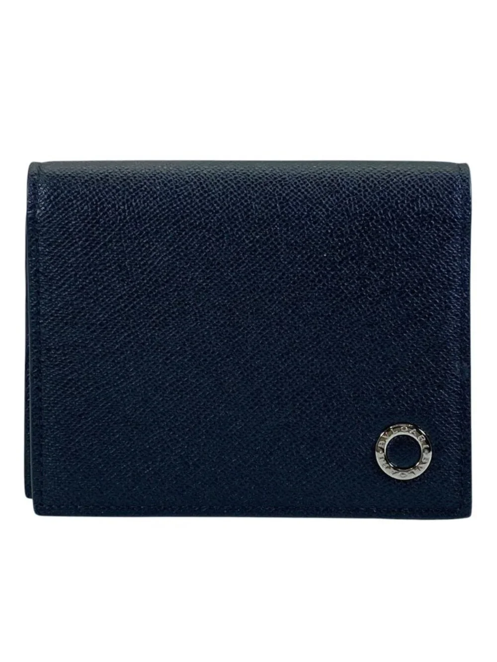 Bvlgari Card Slot Business Pass Case Fixed Era Leather Black Compact Capacity